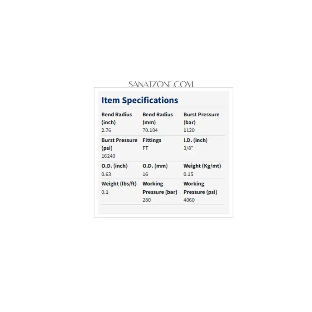 شیلنگ ترموپلاستیک دو لا نخ داخل تفلون 3/8 TEXCEL TNCR8