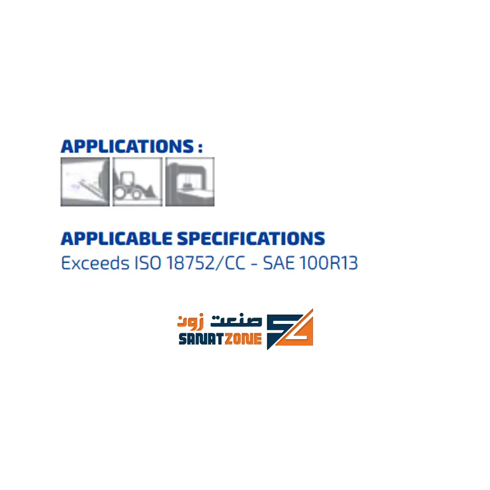 شیلنگ هیدرولیک چهار لا سیم 3/4" 350 بار hyso-flex 5K