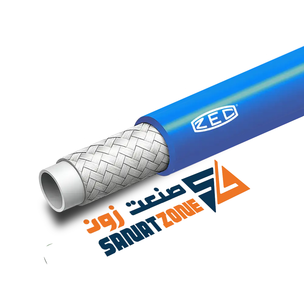 شیلنگ ترموپلاستیک آبی دو لا نخ داخل تفلون 3/8" CRP 1010HBR