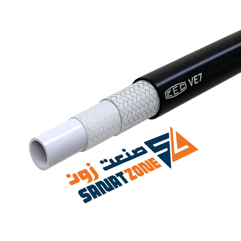 شیلنگ ترموپلاستیک مشکی دو لا نخ 1/2" ZEC VE7