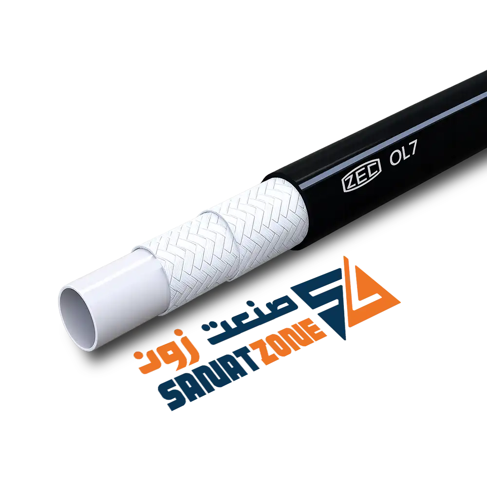 شیلنگ مشکی دو لا نخ داخل تفلون 3/8" ZEC OL7