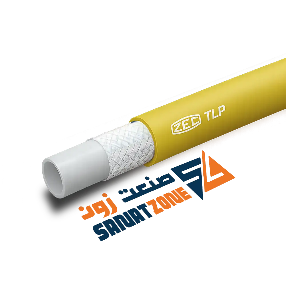 شیلنگ ترموپلاستیک زرد یک لا نخ داخل تفلون لاستیکی ZEC TLP