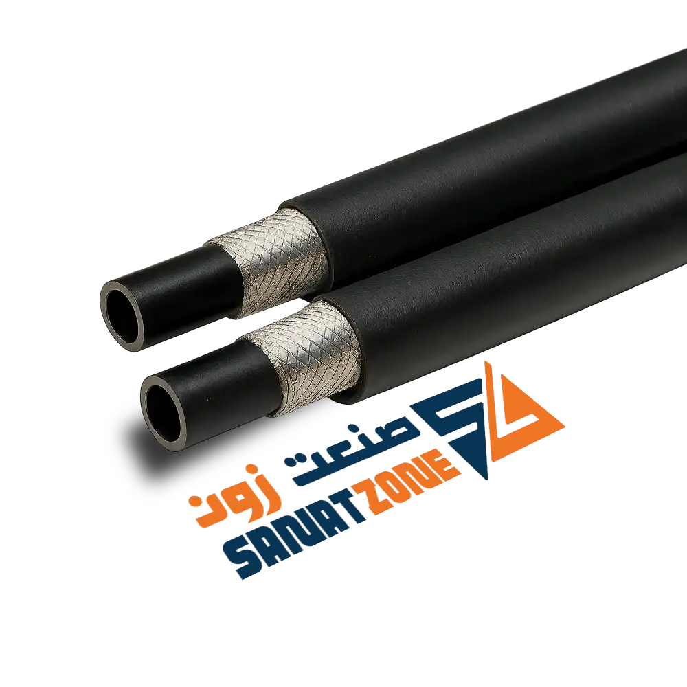 شیلنگ ترموپلاستیک دوقلو مشکی دو لا نخ داخل تفلون 3/16" PIRTEK 100R7LT-03-03