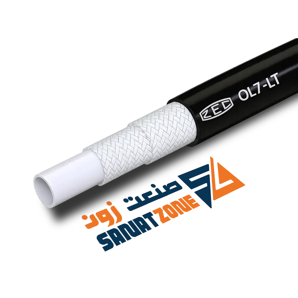 شیلنگ ترموپلاستیک مشکی دو لا نخ داخل تفلون 1/8" ZEC OL7