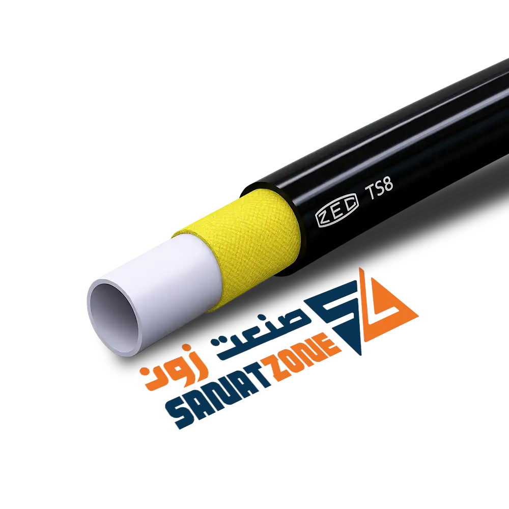 شیلنگ ترموپلاستیک مشکی یک لا نخ داخل تفلون ZEC TS8 DN3