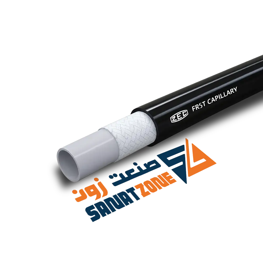 شیلنگ ترموپلاستیک مشکی یک لا نخ داخل تفلون 5/32" ZEC FR5T